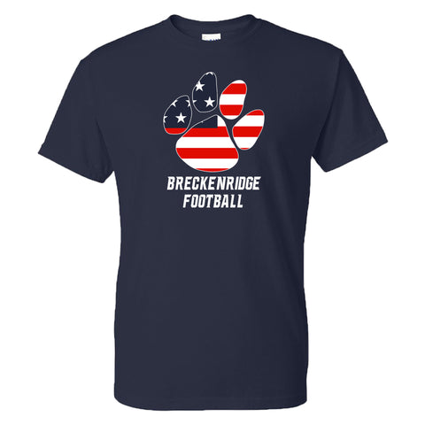Cotton Blend T Shirt - Breckenridge Football Paw